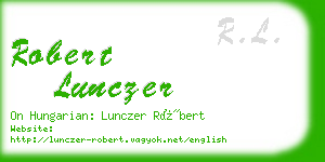 robert lunczer business card